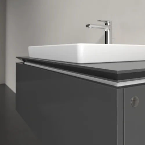 VILLEROY BOCH Legato Waschbeckenunterschrank, 1 Auszug, 1000 x 380 x 500 mm, Glossy Grey / Glossy Grey #B68000FP, Bild 5