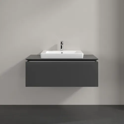 VILLEROY BOCH Legato Waschbeckenunterschrank, 1 Auszug, 1000 x 380 x 500 mm, Glossy Grey / Glossy Grey #B68000FP, Bild 3