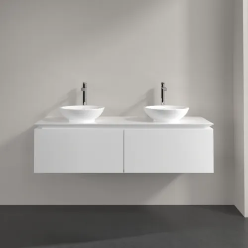Bild von VILLEROY BOCH Legato Waschbeckenunterschrank, 2 Auszüge, 1400 x 380 x 500 mm, Glossy White / Glossy White #B59100DH