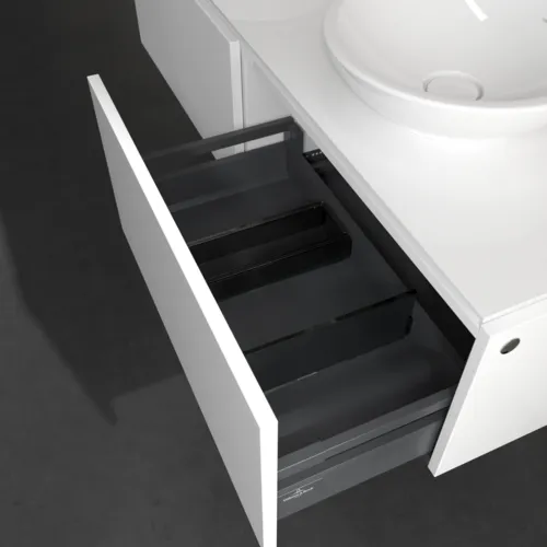 Bild von VILLEROY BOCH Legato Waschbeckenunterschrank, 2 Auszüge, 1400 x 380 x 500 mm, Glossy White / Glossy White #B59100DH