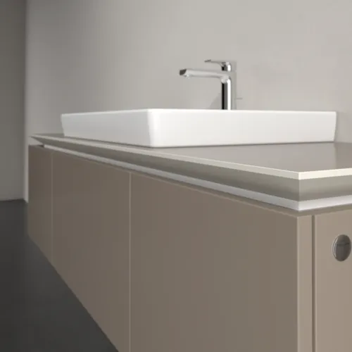 Bild von VILLEROY BOCH Legato Waschbeckenunterschrank, 3 Auszüge, 1400 x 380 x 500 mm, Truffle Grey / Truffle Grey #B68400VG