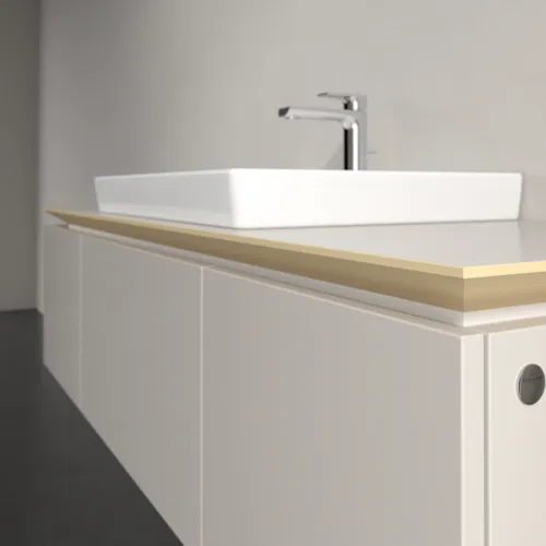 Bild von VILLEROY BOCH Legato Waschbeckenunterschrank, 3 Auszüge, 1400 x 380 x 500 mm, Soft Grey / Soft Grey #B68400VK