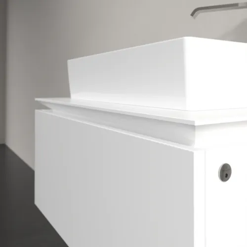 Bild von VILLEROY BOCH Legato Waschbeckenunterschrank, mit Beleuchtung, 1 Auszug, 800 x 380 x 500 mm, White Matt / White Matt #B601L0MS