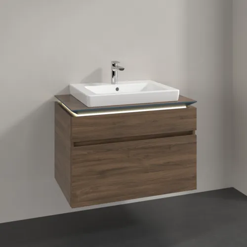 Bild von VILLEROY BOCH Legato Waschbeckenunterschrank, mit Beleuchtung, 2 Auszüge, 800 x 550 x 500 mm, Arizona Oak / Arizona Oak #B679L0VH