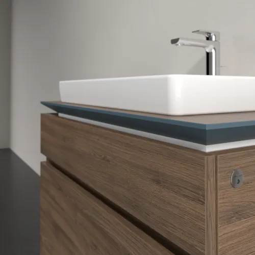 Bild von VILLEROY BOCH Legato Waschbeckenunterschrank, mit Beleuchtung, 2 Auszüge, 800 x 550 x 500 mm, Arizona Oak / Arizona Oak #B679L0VH