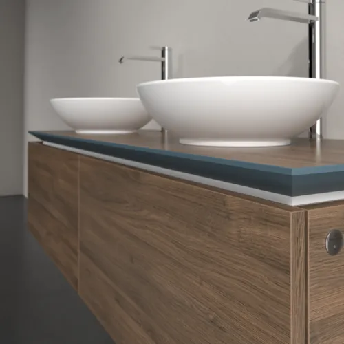 Bild von VILLEROY BOCH Legato Waschbeckenunterschrank, mit Beleuchtung, 2 Auszüge, 1400 x 380 x 500 mm, Arizona Oak / Arizona Oak #B591L0VH