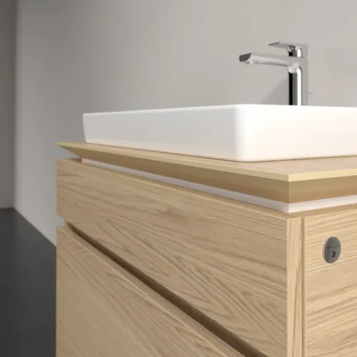 Bild von VILLEROY BOCH Legato Waschbeckenunterschrank, mit Beleuchtung, 2 Auszüge, 800 x 550 x 500 mm, Nordic Oak / Nordic Oak #B679L0VJ