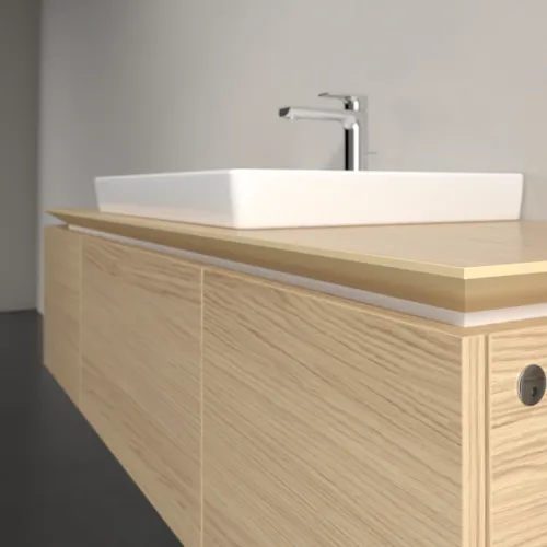 VILLEROY BOCH Legato Waschbeckenunterschrank, mit Beleuchtung, 3 Auszüge, 1200 x 380 x 500 mm, Nordic Oak / Nordic Oak #B682L0VJ, Bild 4
