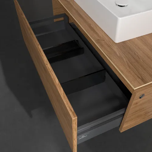 Bild von VILLEROY BOCH Legato Waschbeckenunterschrank, 1 Auszug, 1000 x 380 x 500 mm, Kansas Oak / Kansas Oak #B60300RH