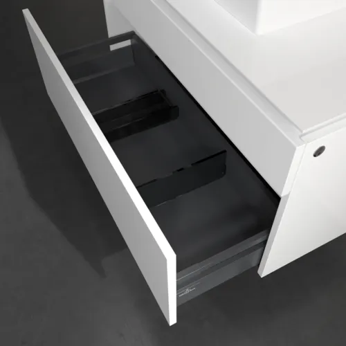 Bild von VILLEROY BOCH Legato Waschbeckenunterschrank, mit Beleuchtung, 2 Auszüge, 1000 x 550 x 500 mm, Glossy White / Glossy White #B604L0DH