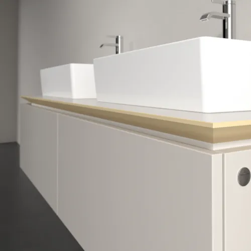Bild von VILLEROY BOCH Legato Waschbeckenunterschrank, 2 Auszüge, 1400 x 380 x 500 mm, Soft Grey / Soft Grey #B66800VK