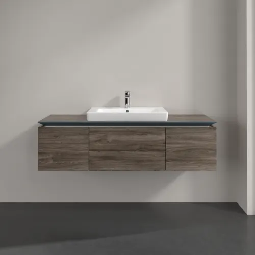 Bild von VILLEROY BOCH Legato Waschbeckenunterschrank, 3 Auszüge, 1400 x 380 x 500 mm, Stone Oak / Stone Oak #B68400RK
