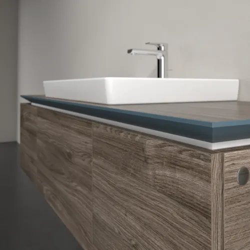 Bild von VILLEROY BOCH Legato Waschbeckenunterschrank, 3 Auszüge, 1400 x 380 x 500 mm, Stone Oak / Stone Oak #B68400RK