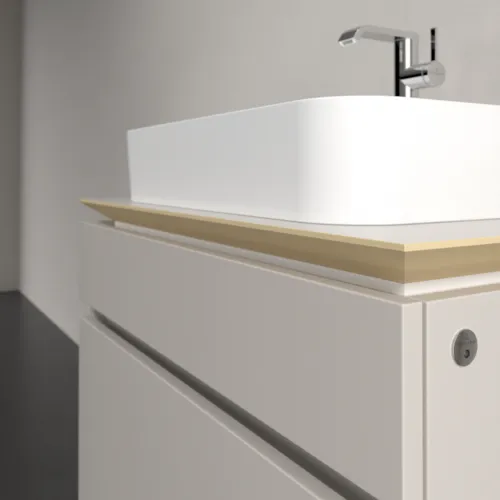 Obrázek VILLEROY BOCH Legato toaletní skříňka, s osvětlením, 2 výsuvy, 800 x 550 x 500 mm, Soft Grey / Soft Grey #B754L0VK
