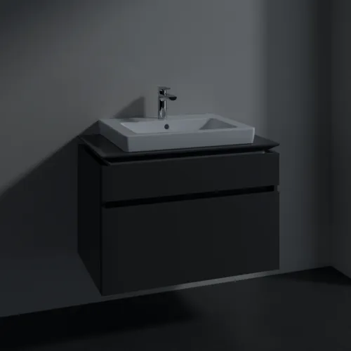 VILLEROY BOCH Legato Waschbeckenunterschrank, 2 Auszüge, 800 x 550 x 500 mm, Glossy Grey / Glossy Grey #B67900FP, Bild 2