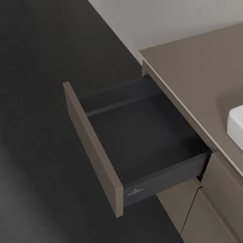 Bild von VILLEROY BOCH Legato Waschbeckenunterschrank, 5 Auszüge, 1400 x 550 x 500 mm, Truffle Grey / Truffle Grey #B68500VG