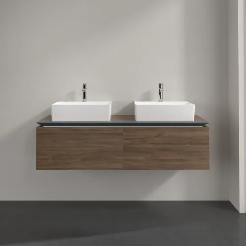 Bild von VILLEROY BOCH Legato Waschbeckenunterschrank, 2 Auszüge, 1400 x 380 x 500 mm, Arizona Oak / Arizona Oak #B66800VH