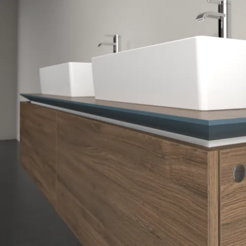 Bild von VILLEROY BOCH Legato Waschbeckenunterschrank, 2 Auszüge, 1400 x 380 x 500 mm, Arizona Oak / Arizona Oak #B66800VH
