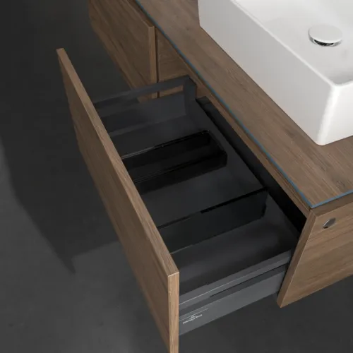 Bild von VILLEROY BOCH Legato Waschbeckenunterschrank, 2 Auszüge, 1400 x 380 x 500 mm, Arizona Oak / Arizona Oak #B66800VH