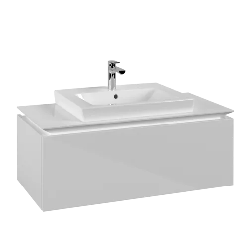 Obrázek VILLEROY BOCH Legato toaletní skříňka, 1 zásuvka, 1000 x 380 x 500 mm, lesklá bílá / lesklá bílá #B68000DH