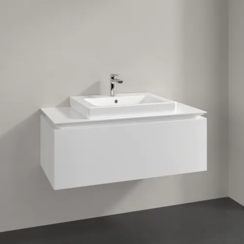 Bild von VILLEROY BOCH Legato Waschbeckenunterschrank, 1 Auszug, 1000 x 380 x 500 mm, Glossy White / Glossy White #B68000DH