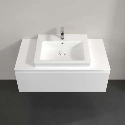 Bild von VILLEROY BOCH Legato Waschbeckenunterschrank, 1 Auszug, 1000 x 380 x 500 mm, Glossy White / Glossy White #B68000DH