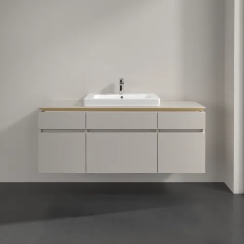Obrázek VILLEROY BOCH Legato toaletní skříňka, 5 výsuvů, 1400 x 550 x 500 mm, Soft Grey / Soft Grey #B68500VK