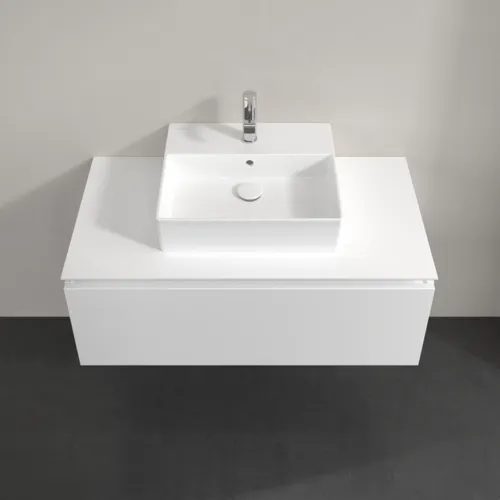 Bild von VILLEROY BOCH Legato Waschbeckenunterschrank, 1 Auszug, 1000 x 380 x 500 mm, Glossy White / Glossy White #B60300DH
