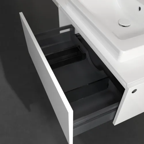 Bild von VILLEROY BOCH Legato Waschbeckenunterschrank, mit Beleuchtung, 1 Auszug, 800 x 380 x 500 mm, Glossy White / Glossy White #B678L0DH