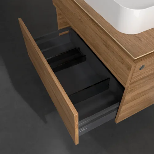 VILLEROY BOCH Legato Waschbeckenunterschrank, 2 Auszüge, 800 x 550 x 500 mm, Kansas Oak / Kansas Oak #B75400RH, Bild 6