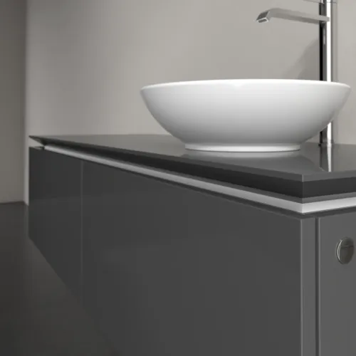 Bild von VILLEROY BOCH Legato Waschbeckenunterschrank, 2 Auszüge, 1400 x 380 x 500 mm, Glossy Grey / Glossy Grey #B58900FP