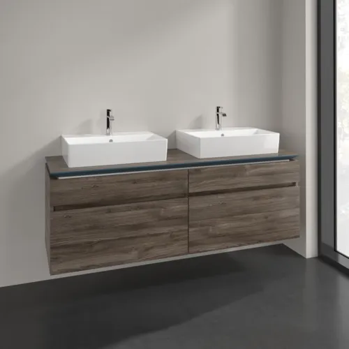 Bild von VILLEROY BOCH Legato Waschbeckenunterschrank, 4 Auszüge, 1600 x 550 x 500 mm, Stone Oak / Stone Oak #B67700RK