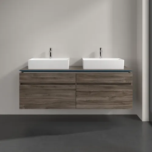 Bild von VILLEROY BOCH Legato Waschbeckenunterschrank, 4 Auszüge, 1600 x 550 x 500 mm, Stone Oak / Stone Oak #B67700RK