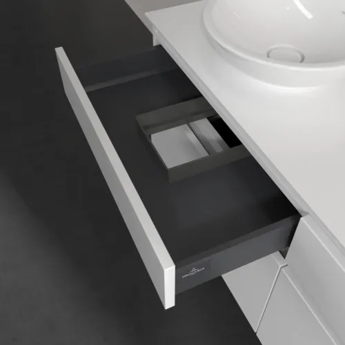 Bild von VILLEROY BOCH Legato Waschbeckenunterschrank, 4 Auszüge, 1400 x 550 x 500 mm, Glossy White / Glossy White #B58800DH
