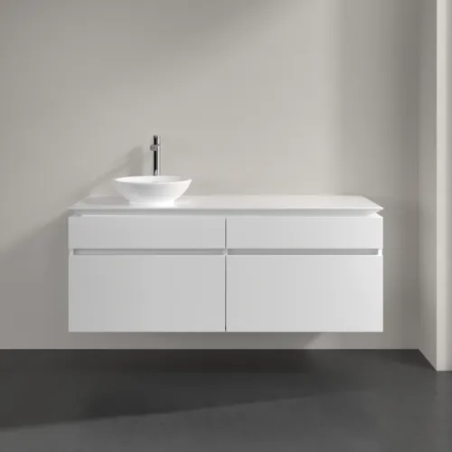 Bild von VILLEROY BOCH Legato Waschbeckenunterschrank, 4 Auszüge, 1400 x 550 x 500 mm, Glossy White / Glossy White #B58800DH