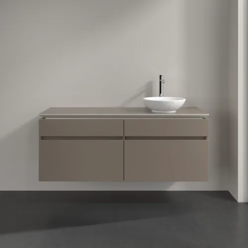 Bild von VILLEROY BOCH Legato Waschbeckenunterschrank, 4 Auszüge, 1400 x 550 x 500 mm, Truffle Grey / Truffle Grey #B59000VG