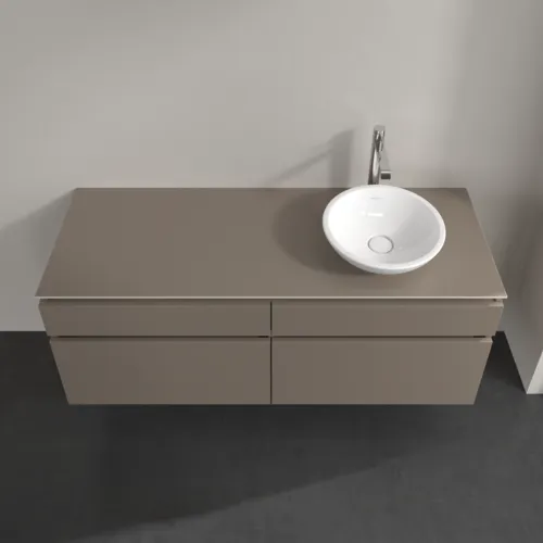 Bild von VILLEROY BOCH Legato Waschbeckenunterschrank, 4 Auszüge, 1400 x 550 x 500 mm, Truffle Grey / Truffle Grey #B59000VG