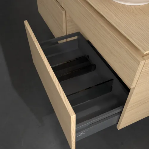 Bild von VILLEROY BOCH Legato Waschbeckenunterschrank, 4 Auszüge, 1400 x 550 x 500 mm, Nordic Oak / Nordic Oak #B59000VJ