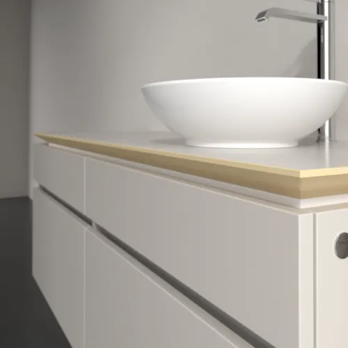 Bild von VILLEROY BOCH Legato Waschbeckenunterschrank, 4 Auszüge, 1400 x 550 x 500 mm, Soft Grey / Soft Grey #B59000VK