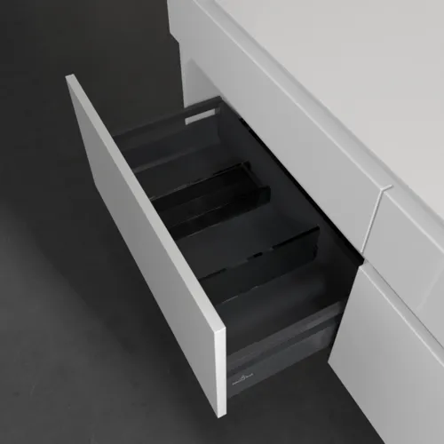 Bild von VILLEROY BOCH Legato Waschbeckenunterschrank, mit Beleuchtung, 4 Auszüge, 1400 x 550 x 500 mm, Glossy White / Glossy White #B590L0DH