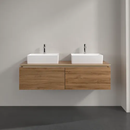 Bild von VILLEROY BOCH Legato Waschbeckenunterschrank, 2 Auszüge, 1400 x 380 x 500 mm, Kansas Oak / Kansas Oak #B66800RH
