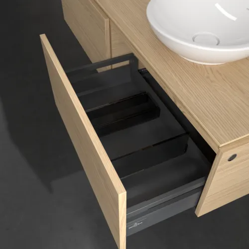 Bild von VILLEROY BOCH Legato Waschbeckenunterschrank, mit Beleuchtung, 2 Auszüge, 1400 x 380 x 500 mm, Nordic Oak / Nordic Oak #B589L0VJ