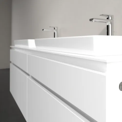 Bild von VILLEROY BOCH Legato Waschbeckenunterschrank, mit Beleuchtung, 4 Auszüge, 1600 x 550 x 500 mm, White Matt / White Matt #B693L0MS