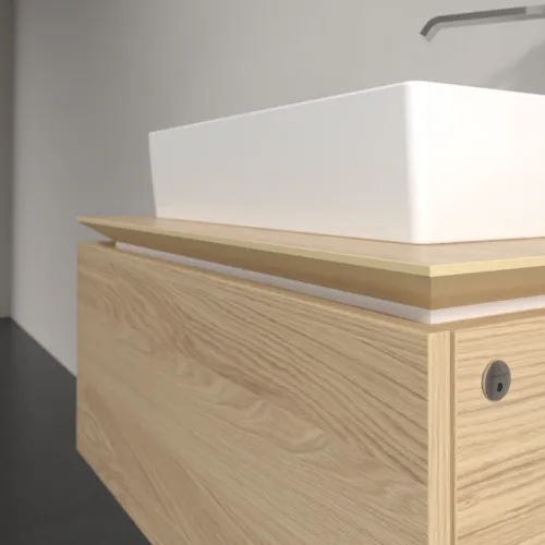 Bild von VILLEROY BOCH Legato Waschbeckenunterschrank, mit Beleuchtung, 1 Auszug, 800 x 380 x 500 mm, Nordic Oak / Nordic Oak #B601L0VJ
