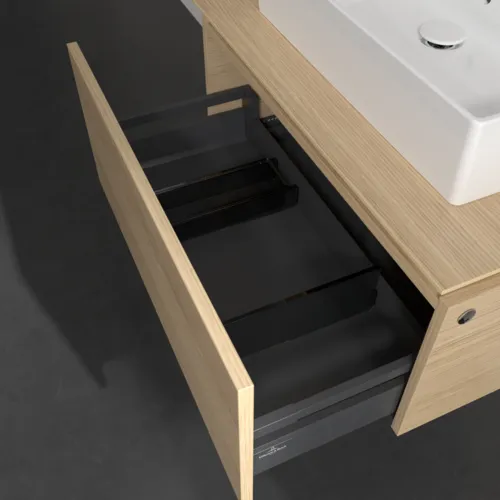 Bild von VILLEROY BOCH Legato Waschbeckenunterschrank, mit Beleuchtung, 1 Auszug, 800 x 380 x 500 mm, Nordic Oak / Nordic Oak #B601L0VJ