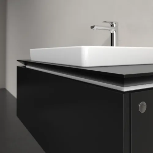 VILLEROY BOCH Legato Waschbeckenunterschrank, 1 Auszug, 1000 x 380 x 500 mm, Black Matt Lacquer / Black Matt Lacquer #B68000PD, Bild 5