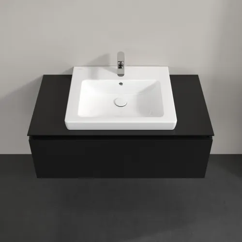VILLEROY BOCH Legato Waschbeckenunterschrank, 1 Auszug, 1000 x 380 x 500 mm, Black Matt Lacquer / Black Matt Lacquer #B68000PD, Bild 4