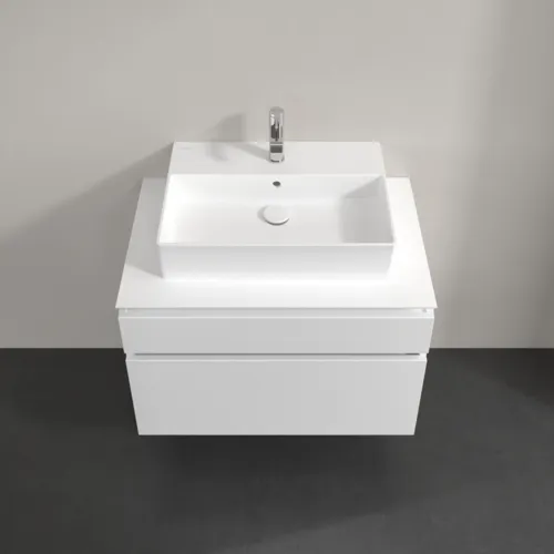 Bild von VILLEROY BOCH Legato Waschbeckenunterschrank, 2 Auszüge, 800 x 550 x 500 mm, Glossy White / Glossy White #B60200DH