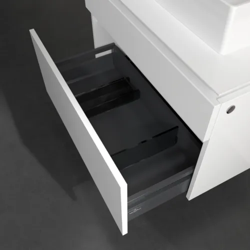 Bild von VILLEROY BOCH Legato Waschbeckenunterschrank, 2 Auszüge, 800 x 550 x 500 mm, Glossy White / Glossy White #B60200DH