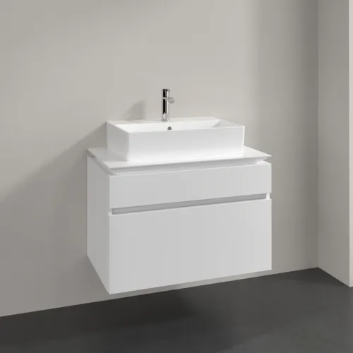 Bild von VILLEROY BOCH Legato Waschbeckenunterschrank, 2 Auszüge, 800 x 550 x 500 mm, Glossy White / Glossy White #B60200DH